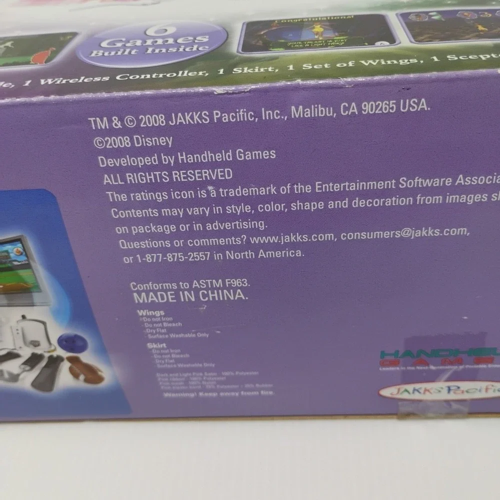 Disney Ultimotion Video Game Sleeping Beauty Tinkerbell Open Box SEALED Contents